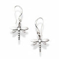 Silver Dragonfly Charm Earrings - Elegant Silver Plate Design - Shopthatapp.ca