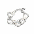 Linked Heart Bracelet - Grey Stainless Steel - Shopthatapp.ca