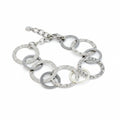 Linked Circle Bracelet - Grey Stainless Steel - Shopthatapp.ca