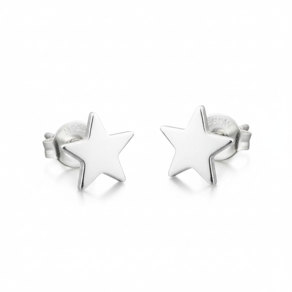Star Silver Plate Stud Earrings - Shopthatapp.ca