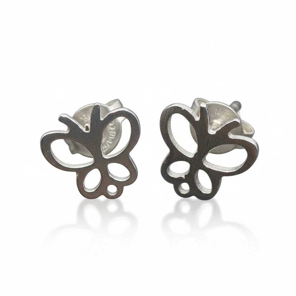 Open Butterfly Silver Earrings - Elegant Studs for Every Occasion - Shopthatapp.ca