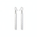 Metal Bar Earrings Silver - Elegant Minimalist Design - Shopthatapp.ca