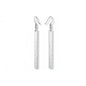 Silver metal bar earrings by Suzie Blue Canada featuring an elegant minimalist design, displayed on a plain background.