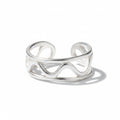 Wavy Silver Ring - Silver Plate Elegant Design - Shopthatapp.ca