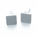Simple Square Silver Plate Stud Earrings - Shopthatapp.ca