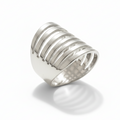 Multi Strand Ring Grey Stainless Steel - Elegant and Durable Design - Shopthatapp.ca