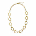 Linked Oval Necklace Gold - Stainless Steel Elegance - Shopthatapp.ca