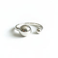 Open Ball Ring Grey Stainless Steel for Stylish Elegance - Shopthatapp.ca