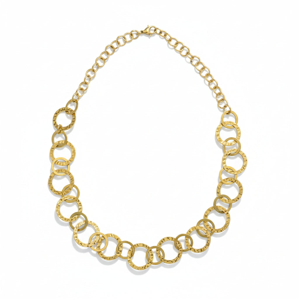 Linked Heart Bracelet in Grey Stainless Steel - Elegant and Timeless Accessory Featuring Linked Hoop Necklace Gold - Shopthatapp.ca
