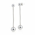 Hanging Ball Stud Earring- Grey Stainless Steel - Shopthatapp.ca