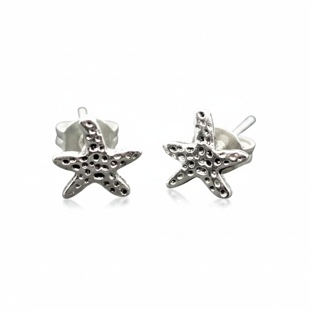Starfish Silver Earrings - Elegant Plate Stud Earrings - Shopthatapp.ca