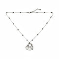 Stacked Heart Necklace Silver Plate - Elegant and Durable Jewelry - Shopthatapp.ca