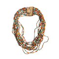 Multi Strand Necklace with Wooden Clasp - Shopthatapp.ca