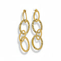 Linked Oval Earrings Gold Stainless Steel - Elegant Everyday Jewelry - Shopthatapp.ca