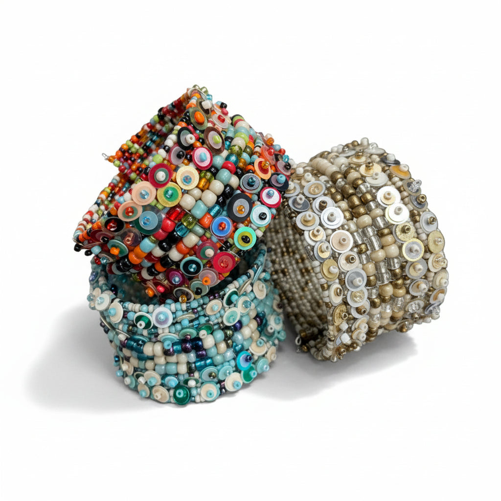 Sequin and Bead Cuff - Shopthatapp.ca