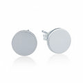 Simple Disc Silver Plate Stud Earrings - Shopthatapp.ca