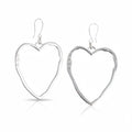 Open Heart Earrings Silver Plate for Elegant Style - Shopthatapp.ca