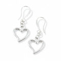 Heart Charm Earrings in Silver Plate - Shopthatapp.ca