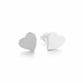 Asymmetric Heart Silver Plate Stud Earrings for Stylish Elegance - Shopthatapp.ca