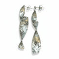 Beaten Metal Twist Earring - Grey Stainless Steel - Shopthatapp.ca