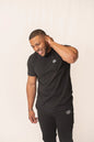 Black men's classic T-shirt from PRVT Apparel Inc. featuring a simple crew neck and comfortable fit.
