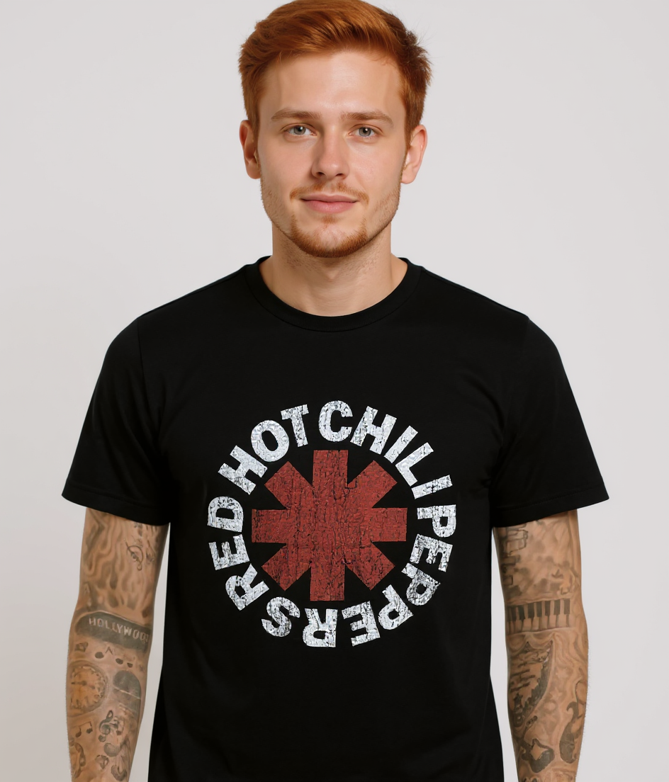 Red Hot Chili Peppers Distressed Asterisk T-Shirt - Www.Shopthatapp.ca