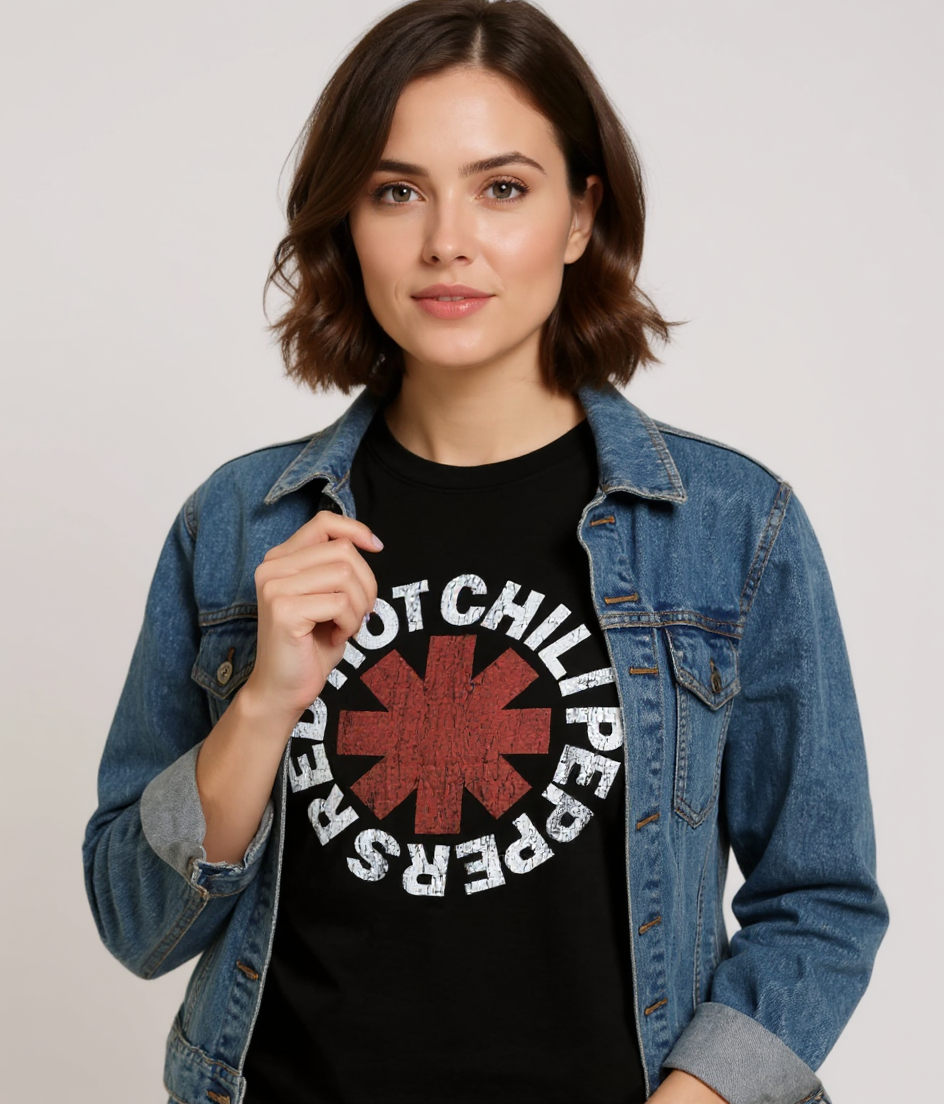 Red Hot Chili Peppers Distressed Asterisk T-Shirt - Www.Shopthatapp.ca