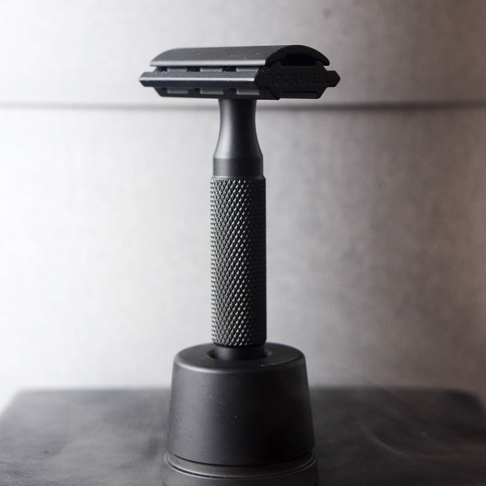 Rockwell 6S Adjustable Safety Razor - Matte Black PVD with 6 Settings for Ultimate Shaving Control