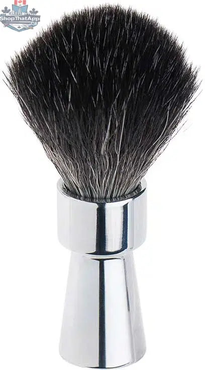 MERKUR Shaving Brush 1100 with Vegan Synthetic Hair in Bright Chrome - Shopthatapp.ca
