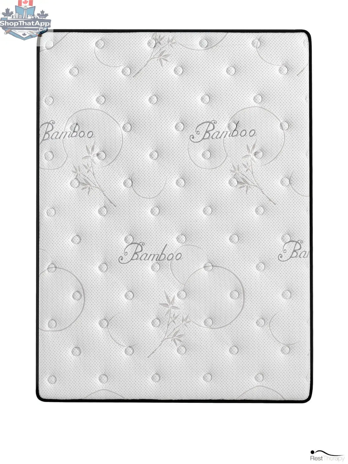 10-inch bamboo hybrid pocket coil mattress by SLOTH Nation showing plush surface and supportive coil design in four size options.