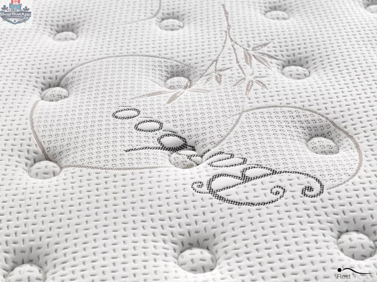 10-inch Bamboo Hybrid Pocket Coil Mattress by SLOTH Nation with supportive, rejuvenating design available in four sizes.