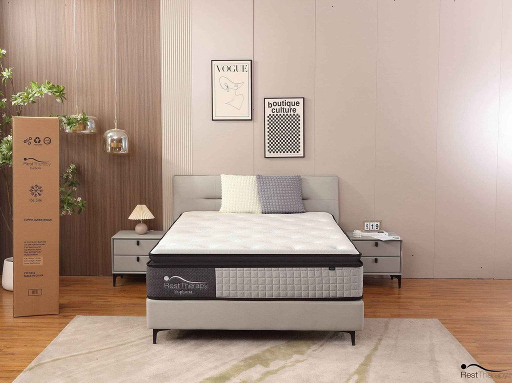 14" Euphoria Cooling Pillow Top Plush Hybrid Mattress – Gel Memory Foam & Pocket Coils
