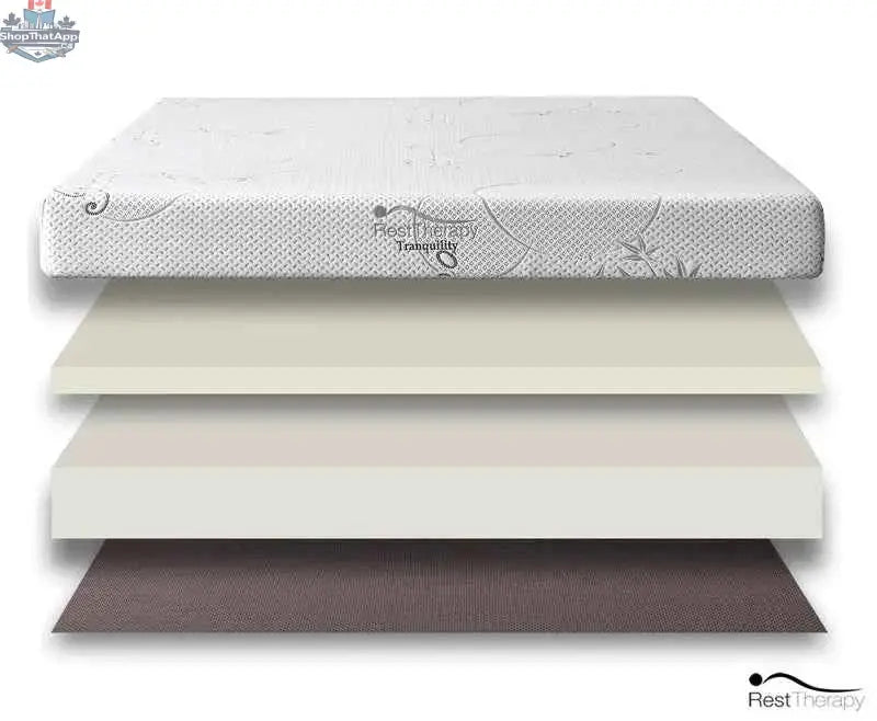 SLOTH Nation Tranquility 6-inch bamboo memory foam mattress on a bed, showcasing its plush surface and bamboo cover.