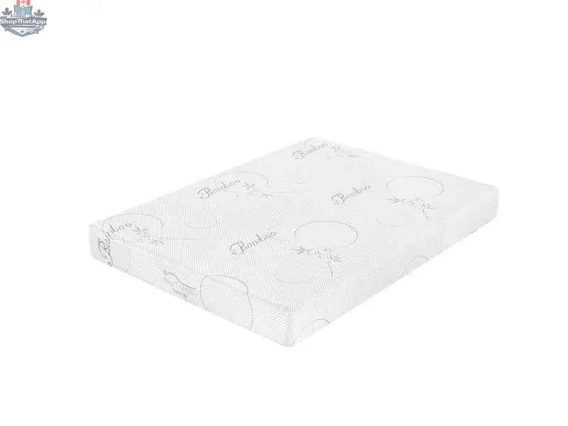 SLOTH Nation 8-inch bamboo memory foam mattress showing plush surface with supportive foam layers for restful sleep.