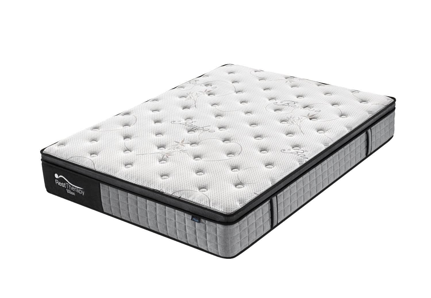 12 Inch Bliss Bamboo Hybrid Pocket Coil Mattress with Cool Gel Memory Foam - Available in 3 Sizes - Shopthatapp.ca