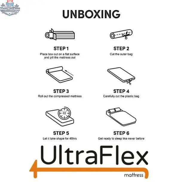 UltraFlex® Mattress SolidSleep set with firm gel-infused reversible mattress and box spring, offering pressure relief and cooling comfort.