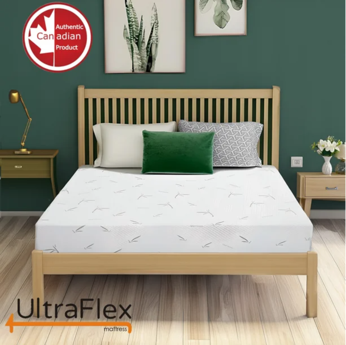 UltraFlex® RestEasy Mattress and BoxSpring Set- Reversible Gel-Infused Foam Mattress, Ideal for Bunk Beds, Trundle Beds, Caravans, RV, Bamboo Feel, CertiPUR-US® Certified, Medium Firmness, Conveniently Boxed (Made in Canada) - Shopthatapp.ca