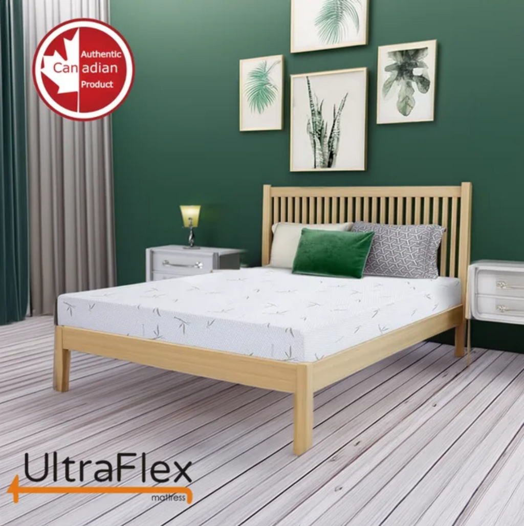 UltraFlex® RestEasy- Reversible Gel-Infused Foam Mattress, Ideal for Bunk Beds, Trundle Beds, Caravans, RV, Bamboo Feel, CertiPUR-US® Certified, Medium Firmness, Conveniently Boxed (Made in Canada) - Shopthatapp.ca