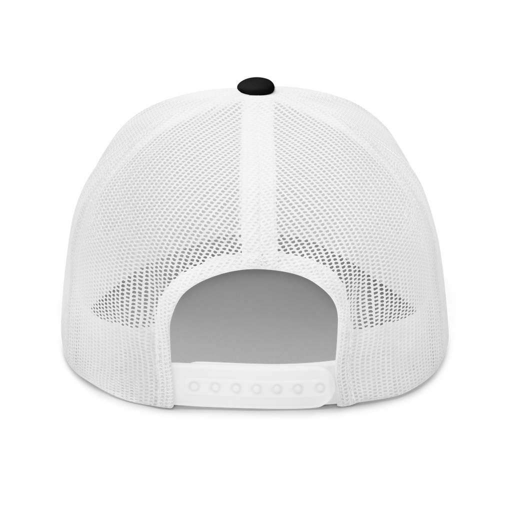Black (White Mesh) - Trucker Snapback