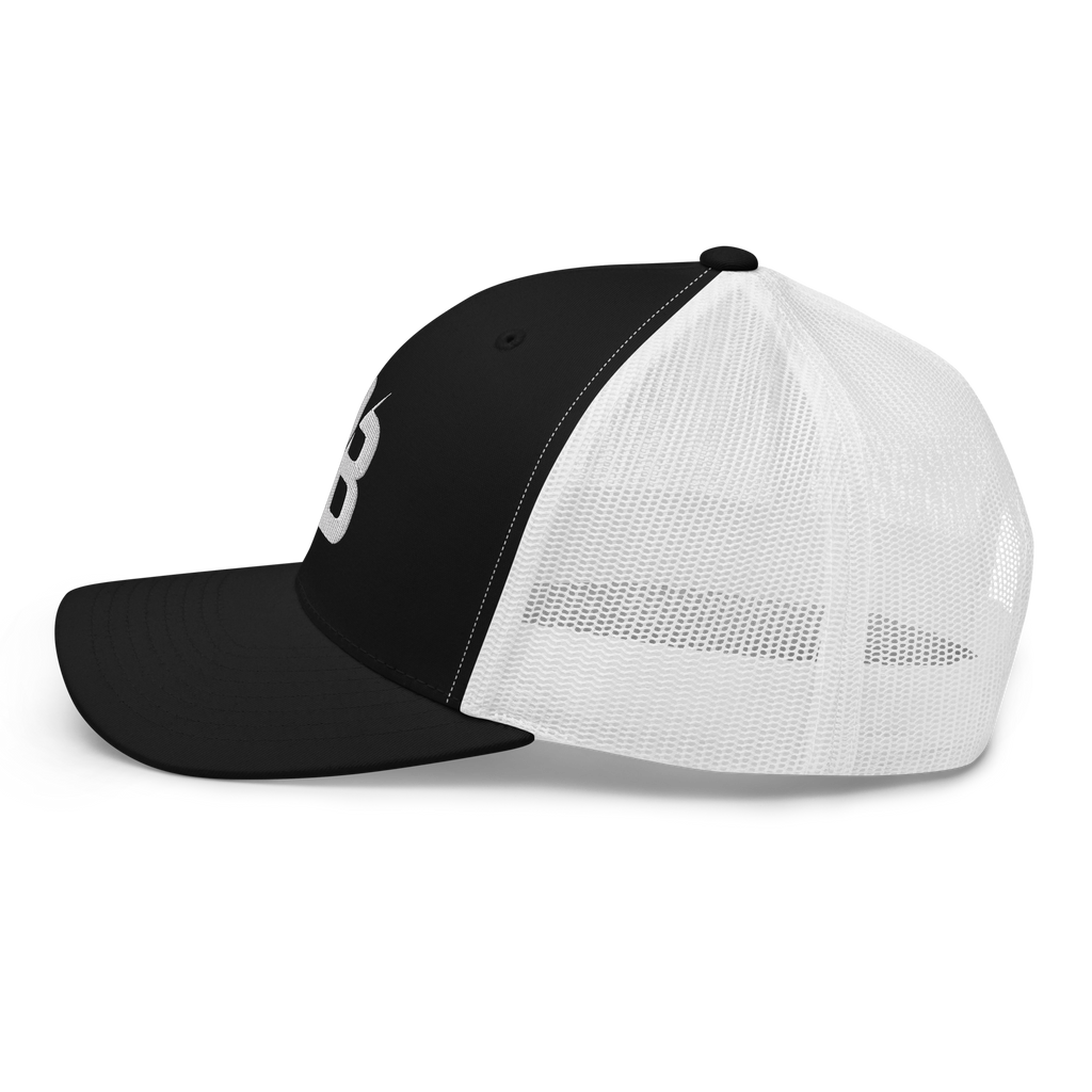 Black (White Mesh) - Trucker Snapback