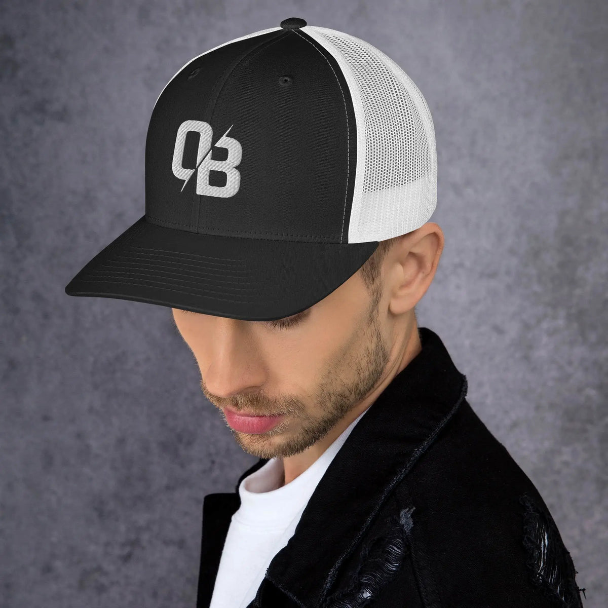 Black (White Mesh) - Trucker Snapback - Shopthatapp.ca