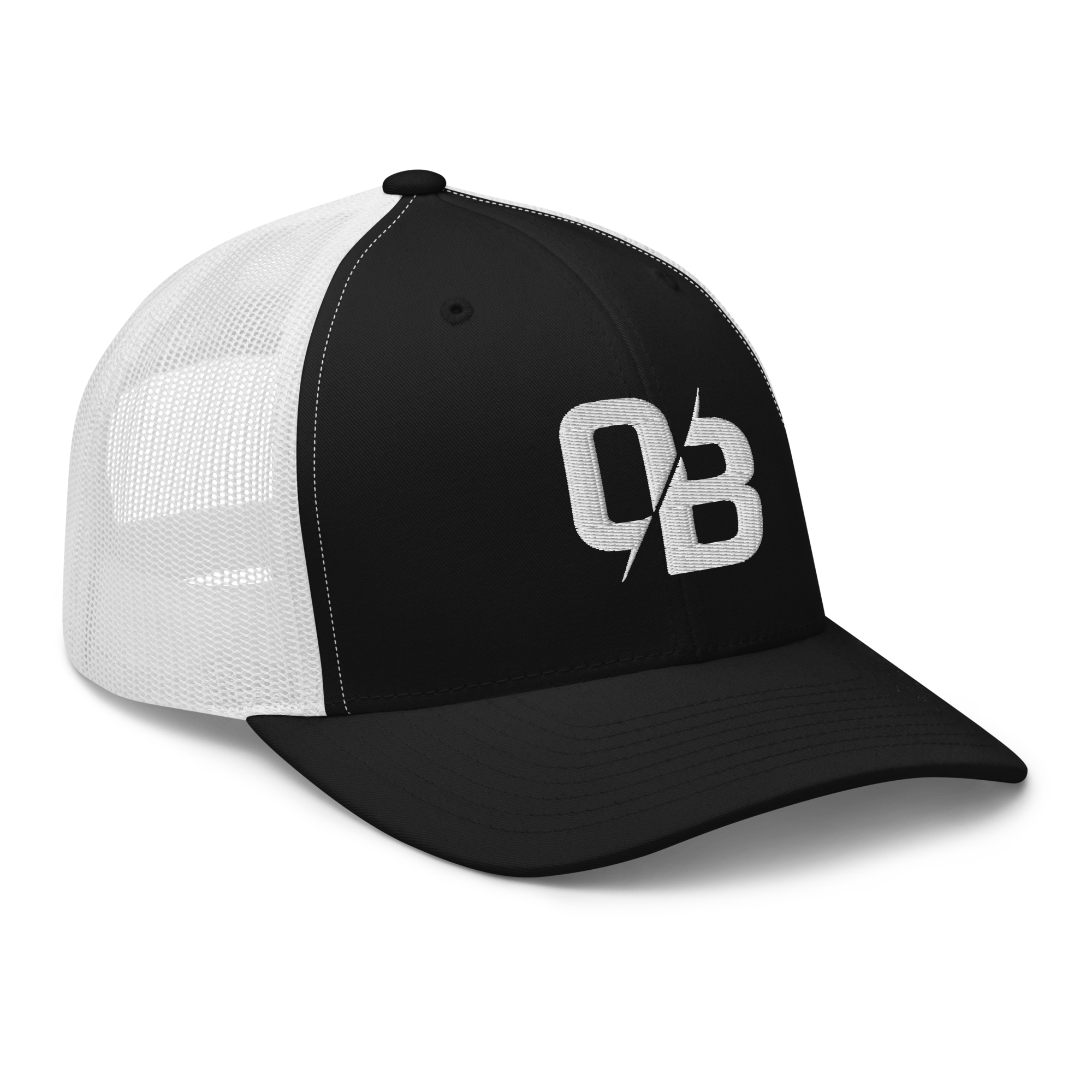 Black (White Mesh) - Trucker Snapback