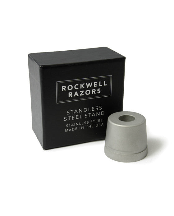 Rockwell Stainless Steel Razor Stand - Matte Finish Inkwell Design