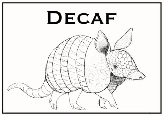 Decaffeinated Colombia coffee bag from Rose N Crantz Roasting Co featuring rich, smooth, and flavorful roasted coffee beans.