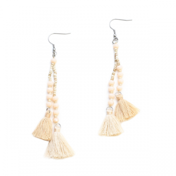 Double Tassel Earrings with Crystal Drop for Elegant Style - Shopthatapp.ca