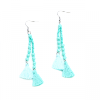 Double Tassel Earrings with Crystal Drop for Elegant Style - Shopthatapp.ca