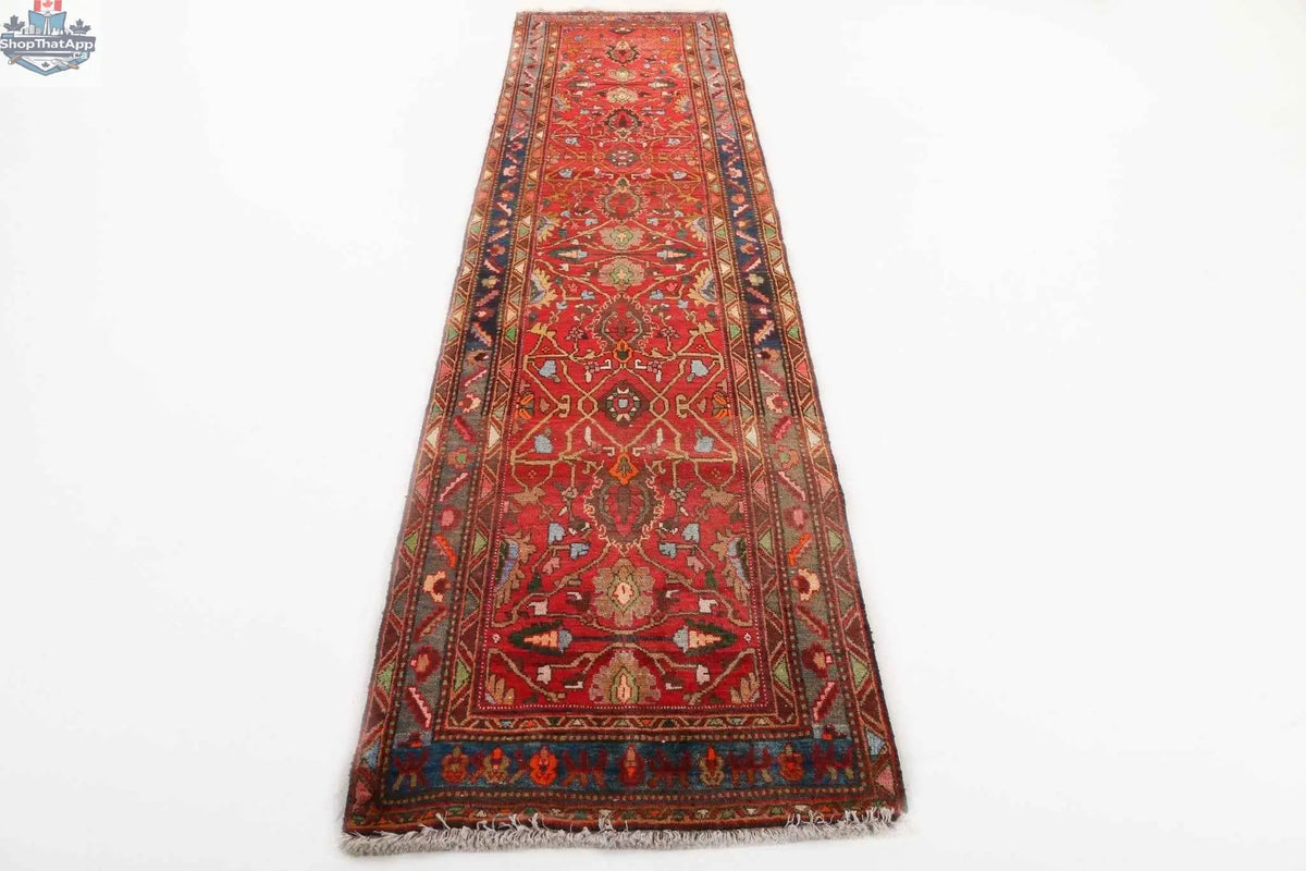 Persian Azerbaijan runner rug from Rug the Rock, 2' 7" x 10' 4", featuring traditional geometric patterns and vibrant colors.