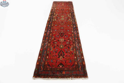 Persian Azerbaijan runner rug from Rug the Rock, 2' 7" x 10' 4", featuring traditional geometric patterns and vibrant colors.