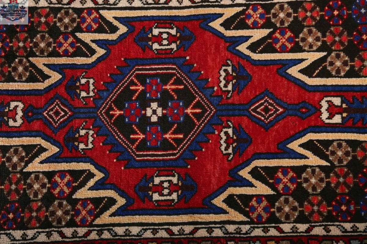 Persian Mazlaghan rug by Rug the Rock, 2' 7" x 4' 2", featuring intricate traditional patterns and rich colors.