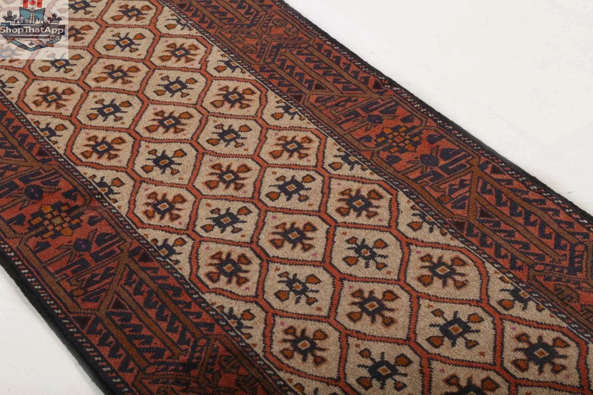 Persian Quchan Kurd rug in 2' 10" x 6' 9" with intricate geometric patterns and vibrant colors, handcrafted by Rug the Rock.